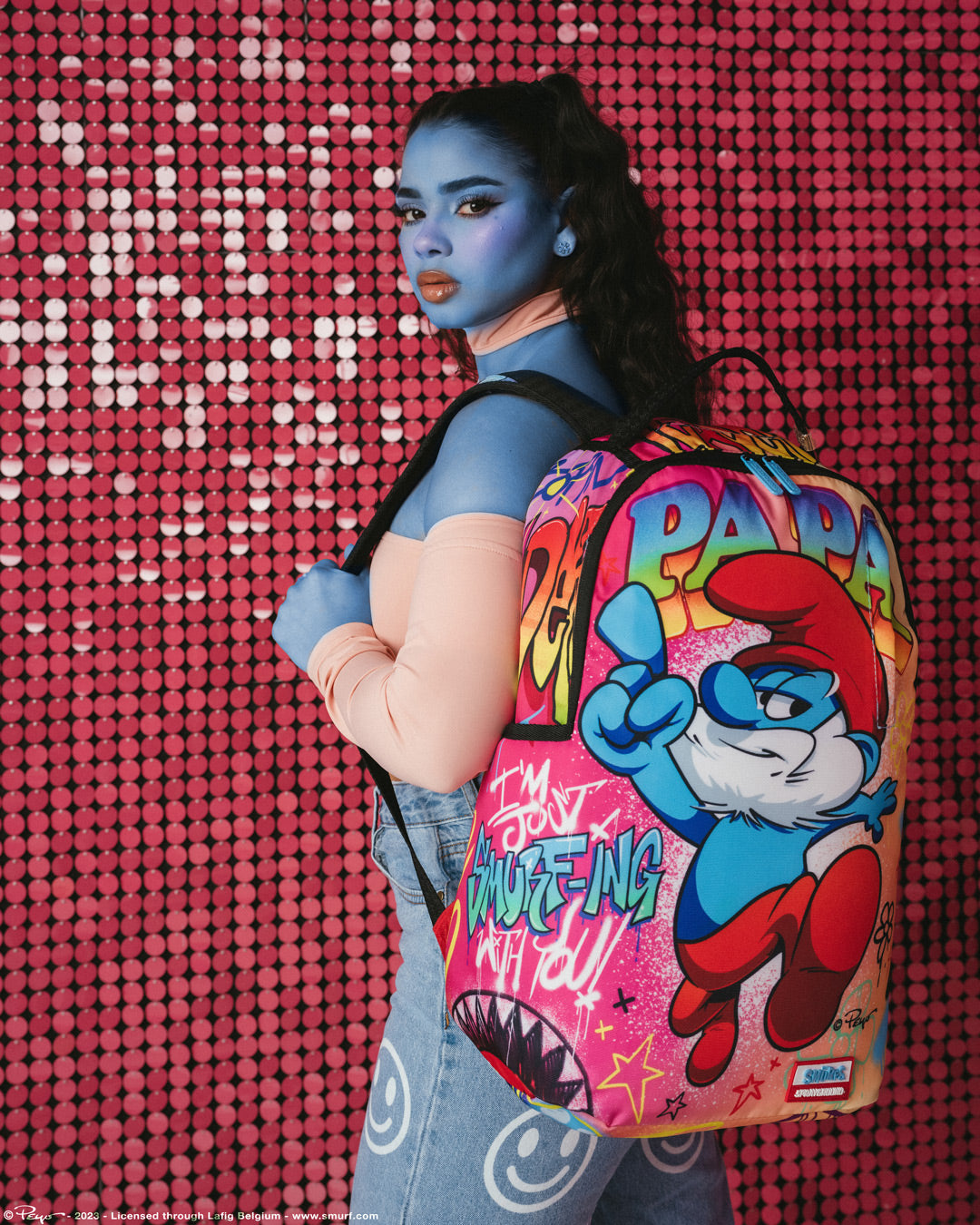 SPRAYGROUND SMURF BACKPACK TOUGH SMURFS New In Bag LIMITED EDITION