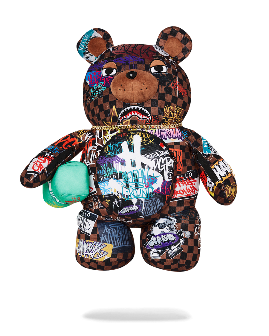 SPRAYGROUND® BACKPACK SHARKS IN PARIS THE RIZZ MONEYBEAR TEDDYBEAR BACKPACK