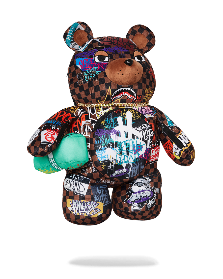 SPRAYGROUND® BACKPACK SHARKS IN PARIS THE RIZZ MONEYBEAR TEDDYBEAR BACKPACK