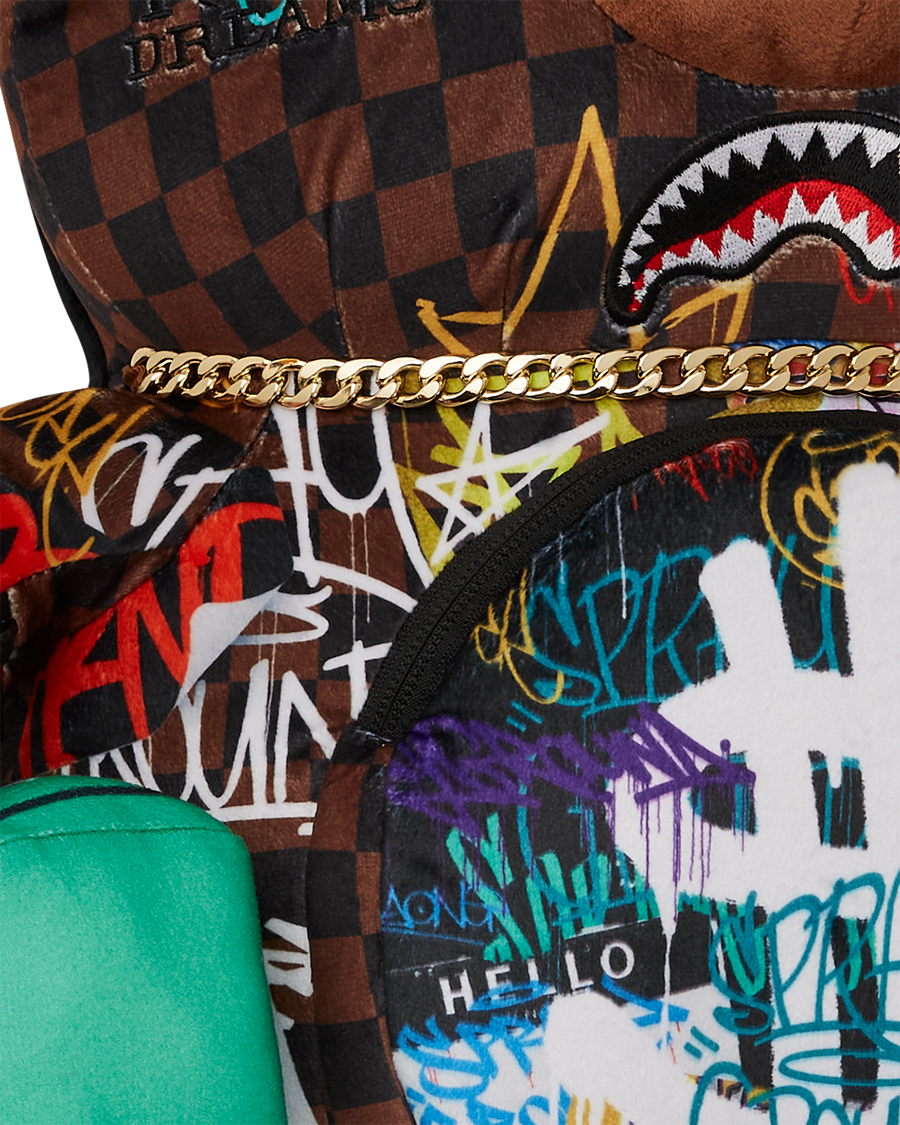 SPRAYGROUND® BACKPACK SHARKS IN PARIS THE RIZZ MONEYBEAR TEDDYBEAR BACKPACK