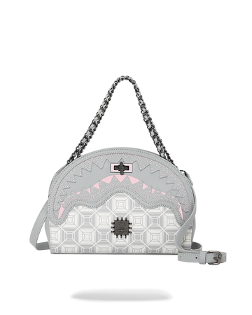 SPRAYGROUND® HANDBAG A.I.8 AFRICAN INTELLIGENCE BOOKED & BUSY SHARK HANDBAG