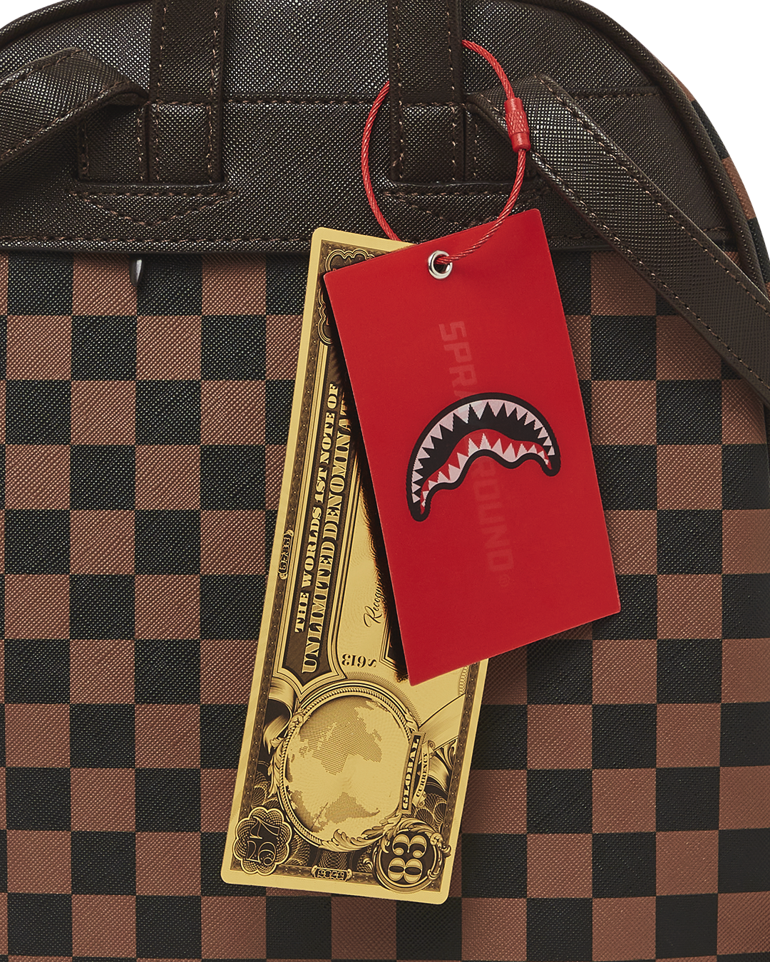 Exterior Gold Zip Pocket Sharks In Paris Sprayground Backpack