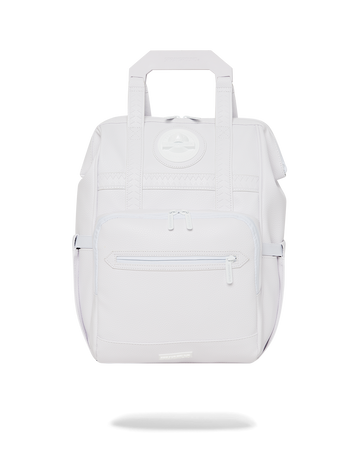 SPRAYGROUND® BACKPACK HEAVY METAL SHARK WHITE OUT BIZ TOP OPENER BACKPACK