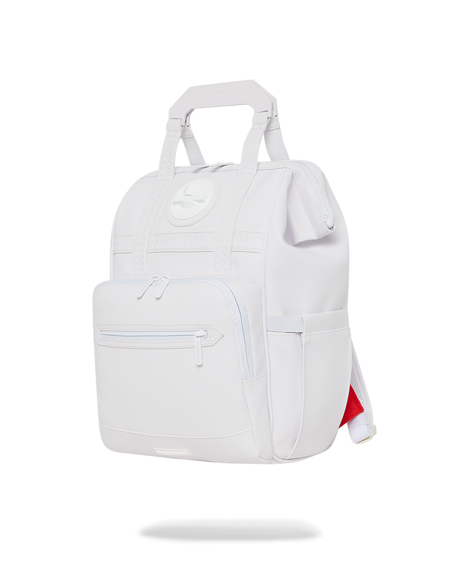 SPRAYGROUND® BACKPACK HEAVY METAL SHARK WHITE OUT BIZ TOP OPENER BACKPACK