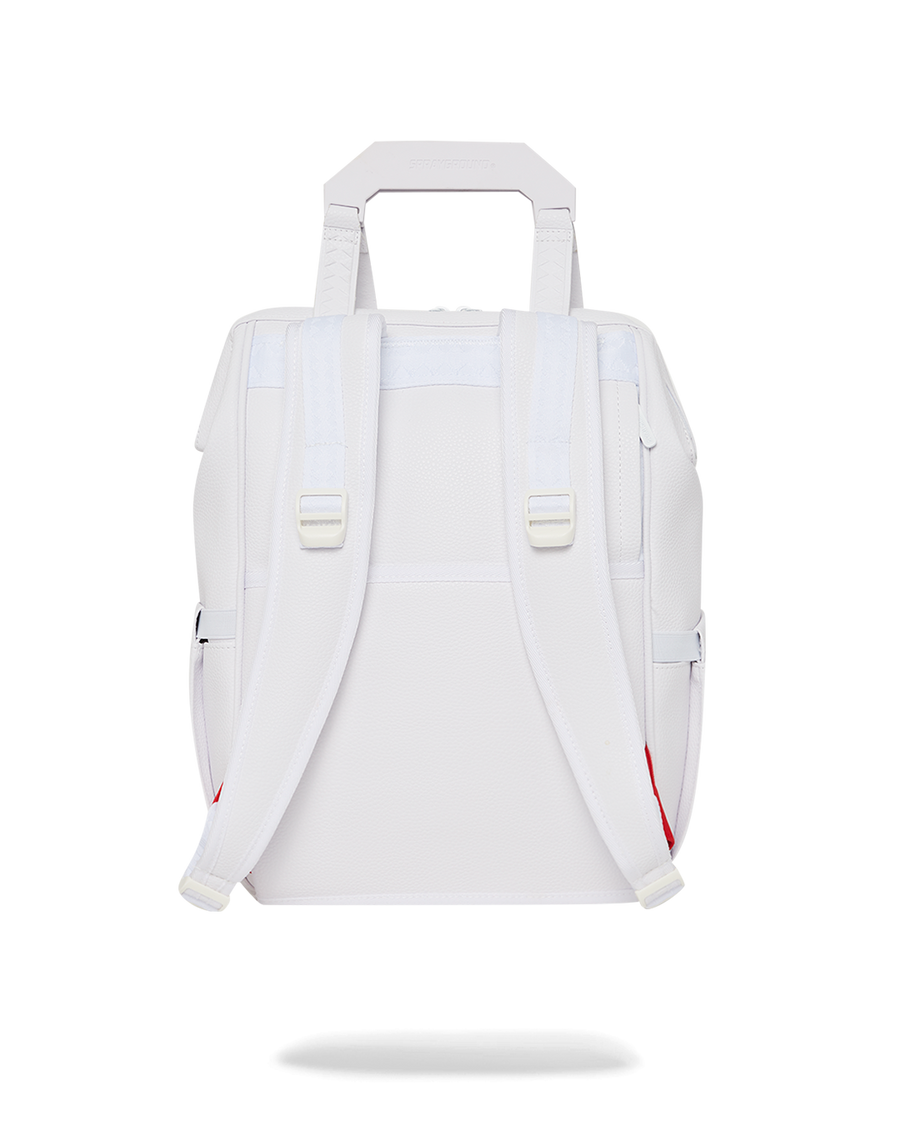 SPRAYGROUND® BACKPACK HEAVY METAL SHARK WHITE OUT BIZ TOP OPENER BACKPACK