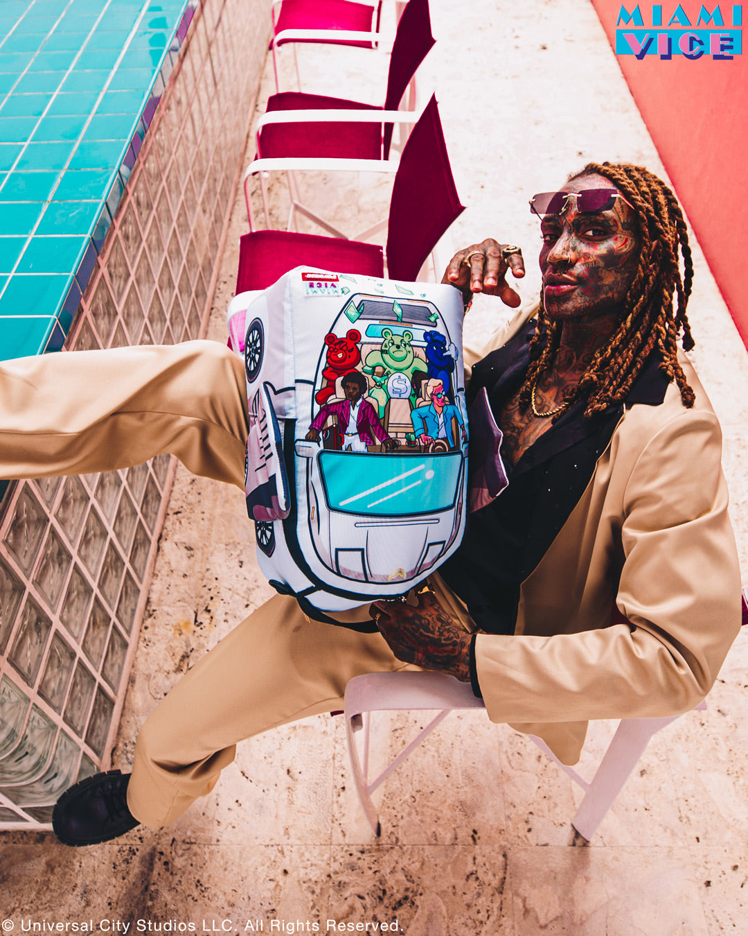 SPRAYGROUND® BACKPACK MIAMI VICE WINGS UP BACKPACK (DLXV)