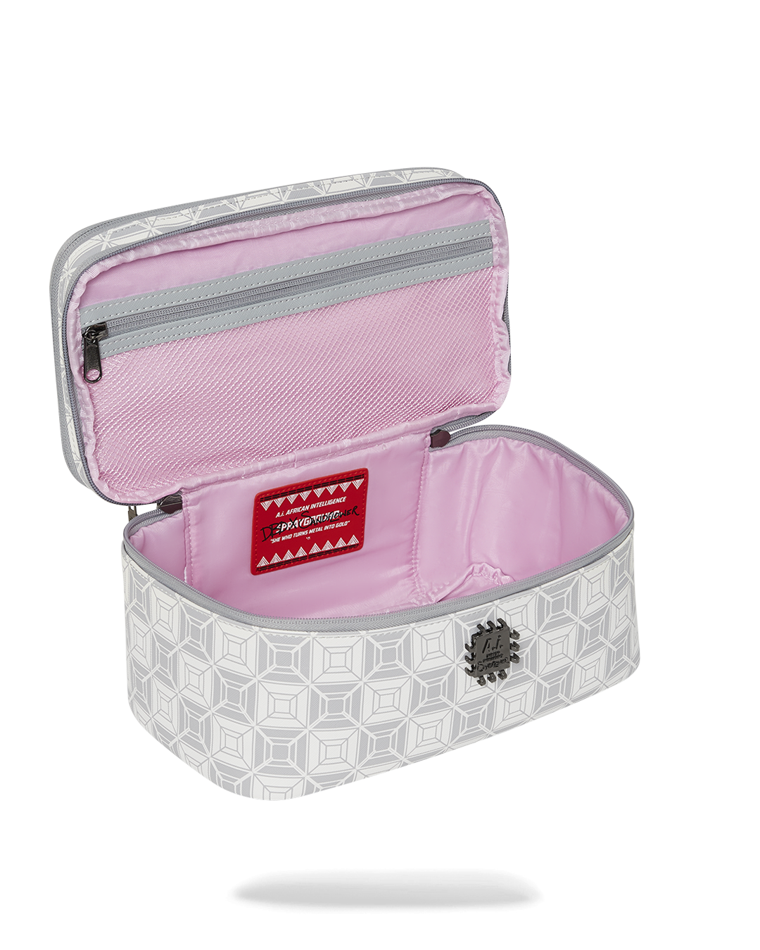 SPRAYGROUND® TOILETRY A.I.8 AFRICAN INTELLIGENCE BOOKED & BUSY COSMETIC CASE