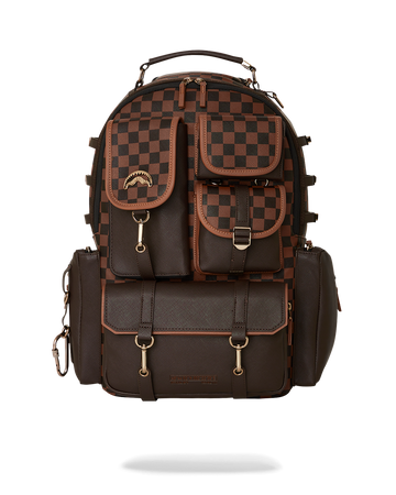 SPRAYGROUND® BACKPACK SPECIAL OPS BROWN CHECKERED BACKPACK (DLXV)