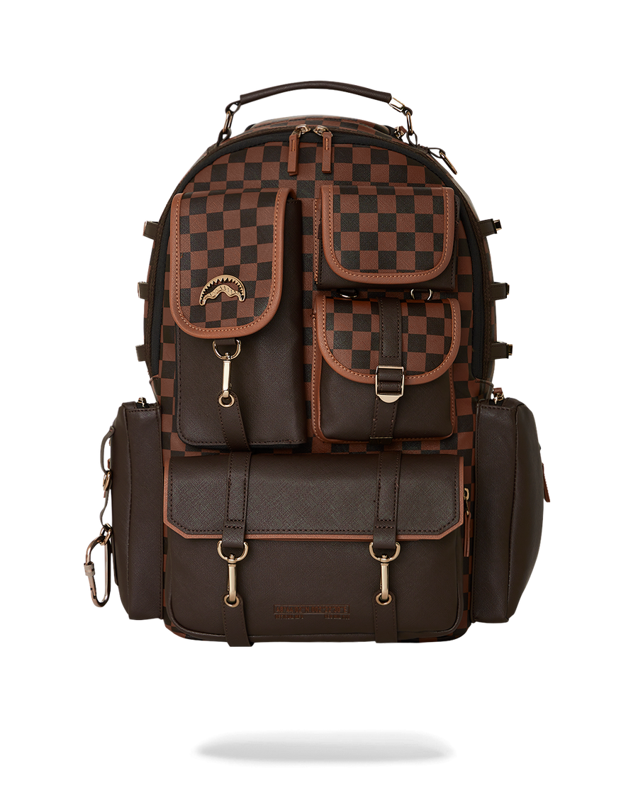 SPRAYGROUND® BACKPACK SPECIAL OPS BROWN CHECKERED BACKPACK (DLXV)