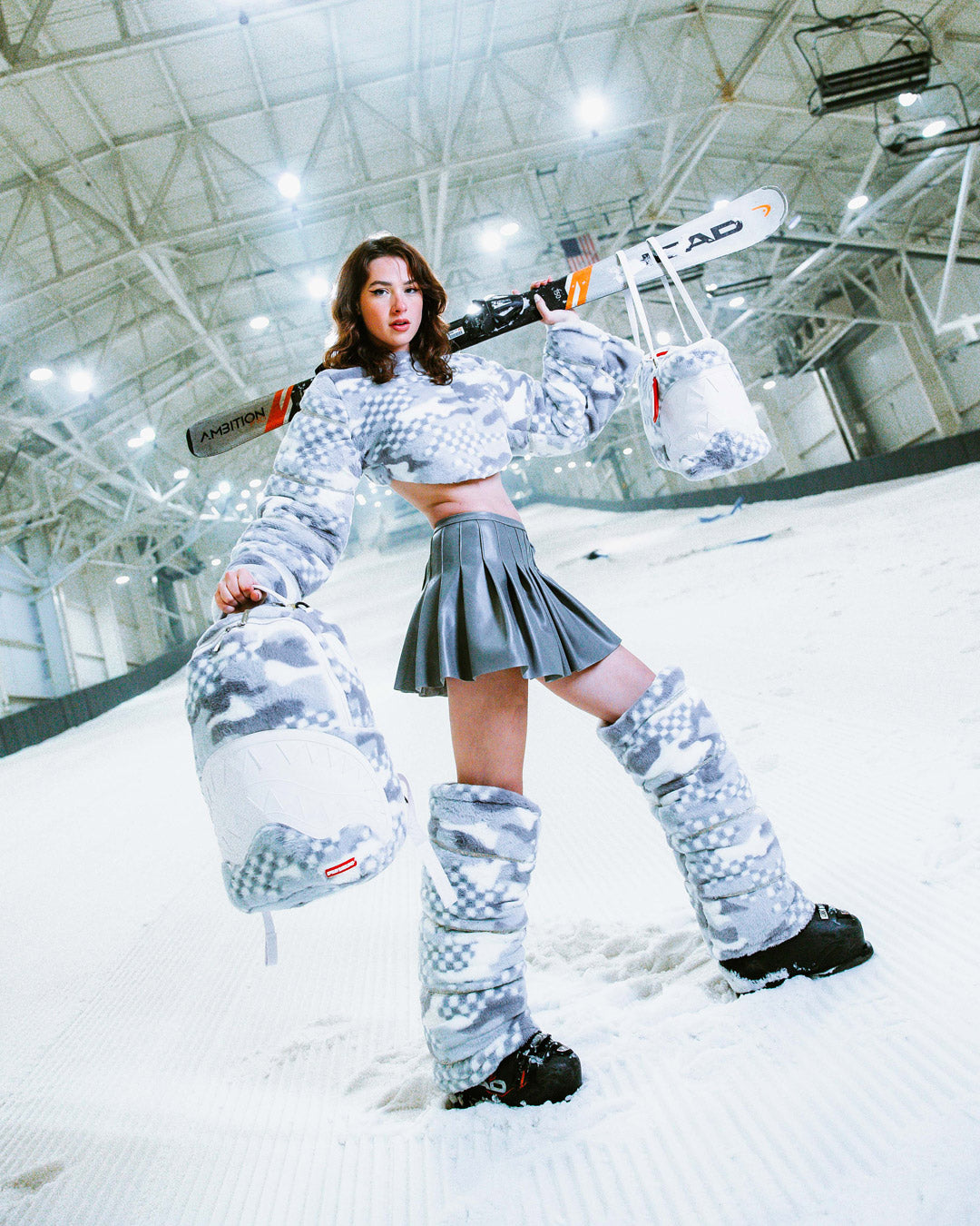 SPRAYGROUND® BACKPACK WHITE 3AM FURR BACKPACK