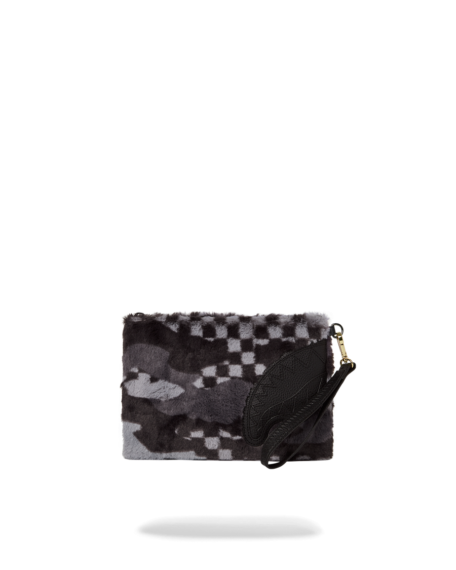 SPRAYGROUND® POUCHETTE BLACK 3AM FURR CROSSOVER CLUTCH