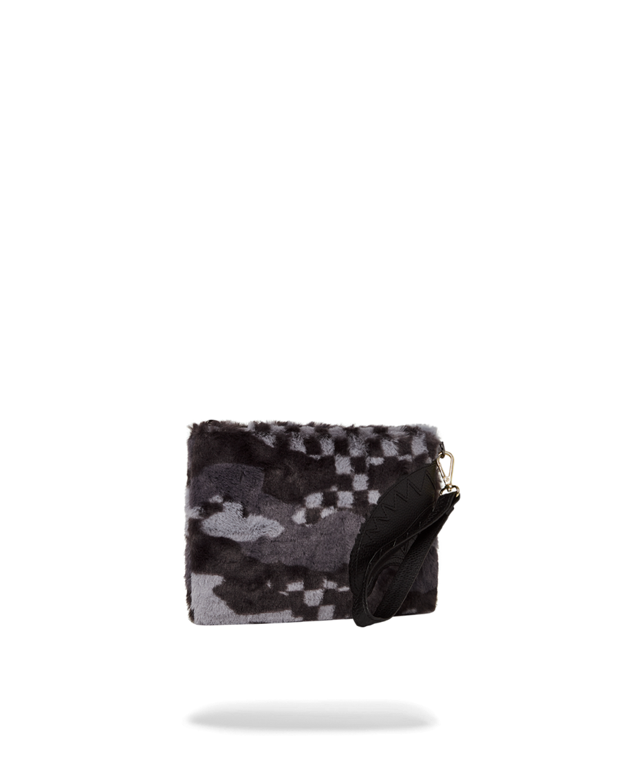 SPRAYGROUND® POUCHETTE BLACK 3AM FURR CROSSOVER CLUTCH