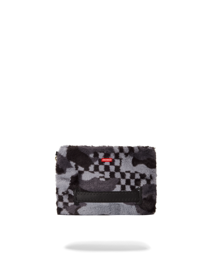 SPRAYGROUND® POUCHETTE BLACK 3AM FURR CROSSOVER CLUTCH