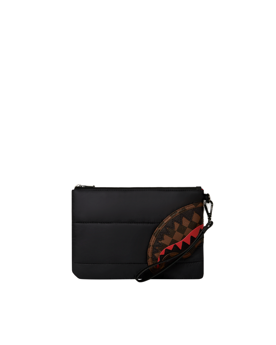 SPRAYGROUND® POUCHETTE SHARKS IN PARIS PUFFER CROSSOVER CLUTCH