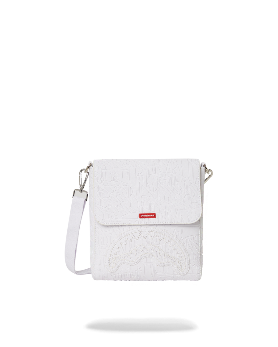 SPRAYGROUND® SLING WHITE SCRIBBLE MESSENGER SLING BAG