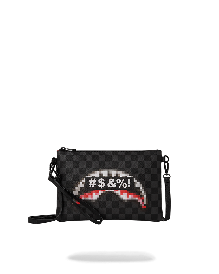 SPRAYGROUND® POUCHETTE CENSORED SHARK CROSSOVER CLUTCH