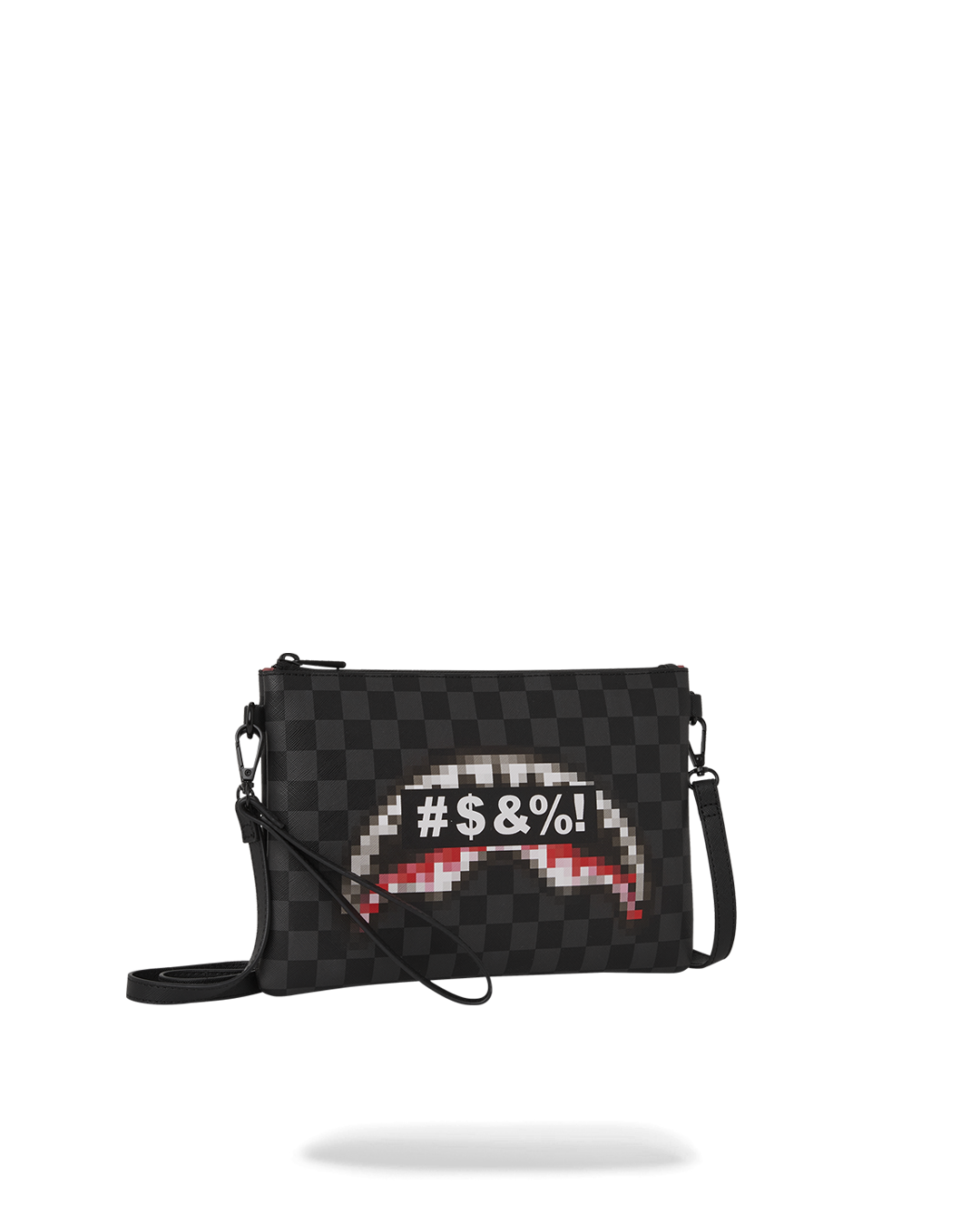 SPRAYGROUND® POUCHETTE CENSORED SHARK CROSSOVER CLUTCH