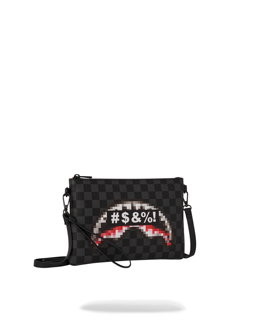 SPRAYGROUND® POUCHETTE CENSORED SHARK CROSSOVER CLUTCH