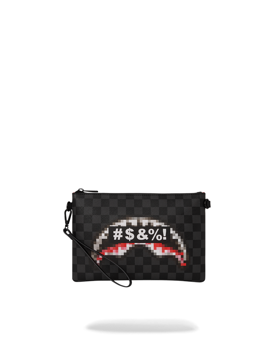 SPRAYGROUND® POUCHETTE CENSORED SHARK CROSSOVER CLUTCH