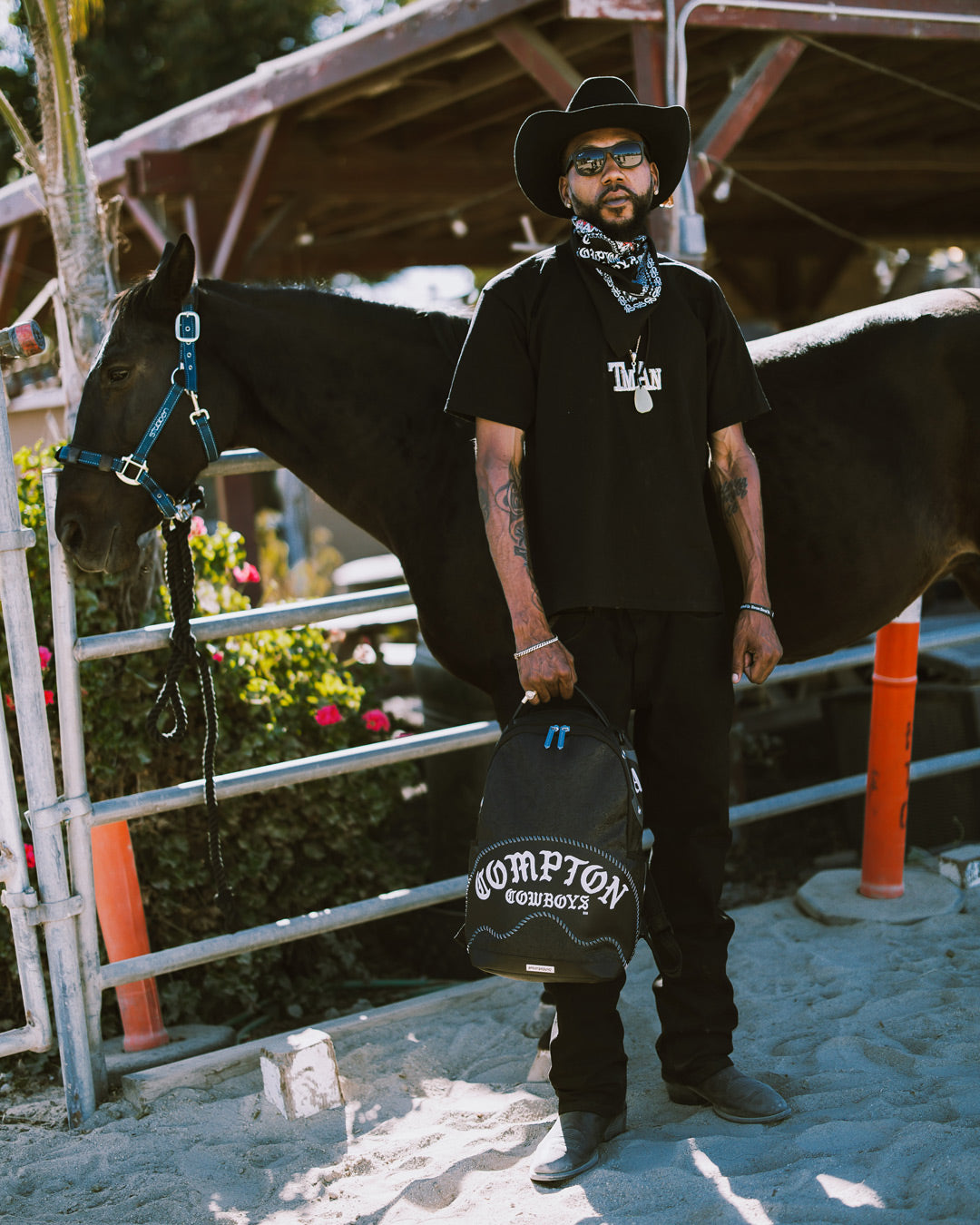 SPRAYGROUND® BACKPACK COMPTON COWBOYS EMBOSSED BACKPACK