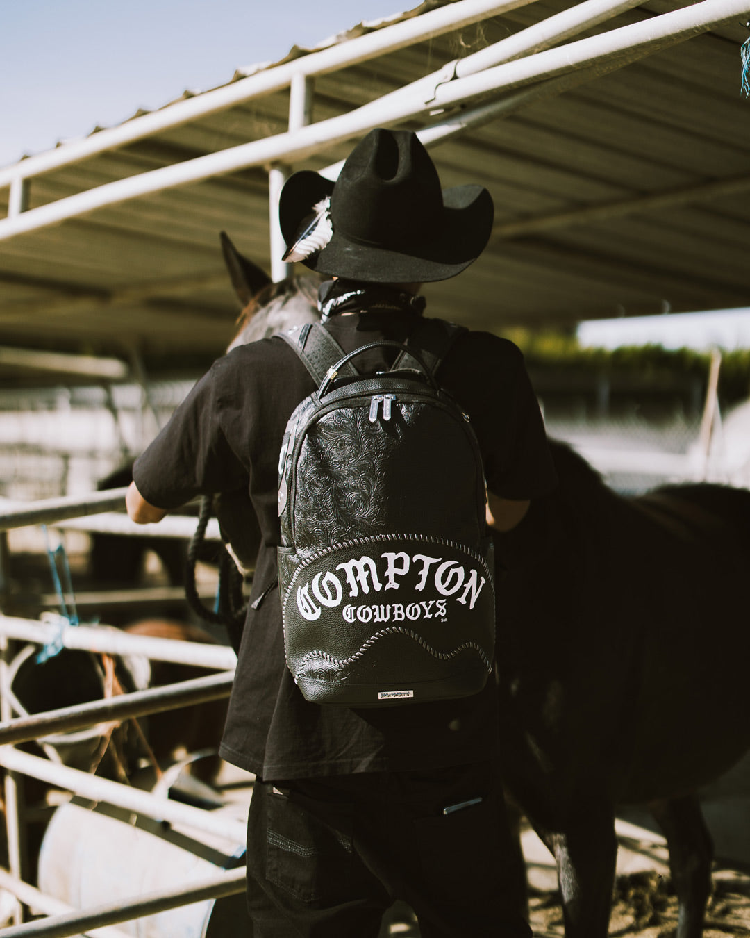 SPRAYGROUND® BACKPACK COMPTON COWBOYS EMBOSSED BACKPACK