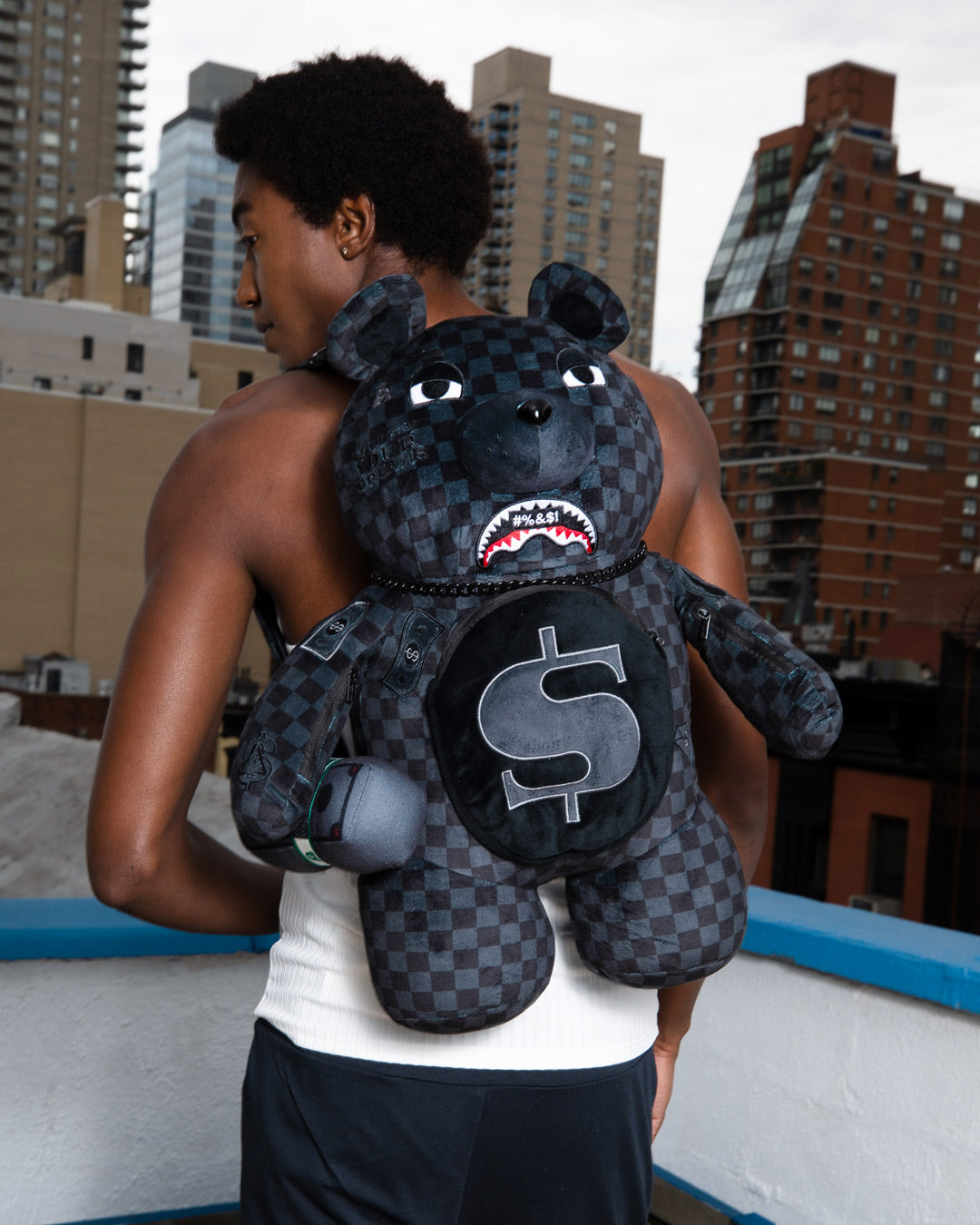 SPRAYGROUND® BACKPACK CENSORED SHARK MONEYBEAR TEDDYBEAR BACKPACK