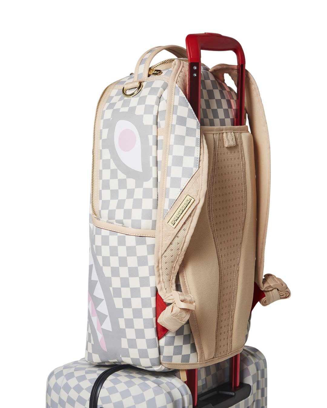 SPRAYGROUND® LUGGAGE ROSE ALL DAY LA PALAIS SHARKNAUTICS HARDSHELL CARRY-ON LUGGAGE