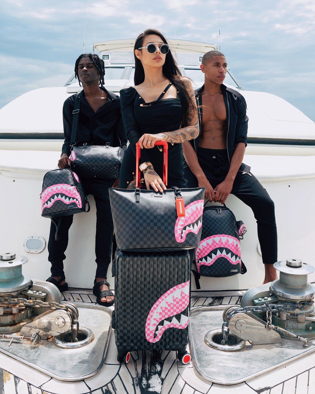 SPRAYGROUND® LUGGAGE SHARKS IN CANDY CARRY-ON LUGGAGE