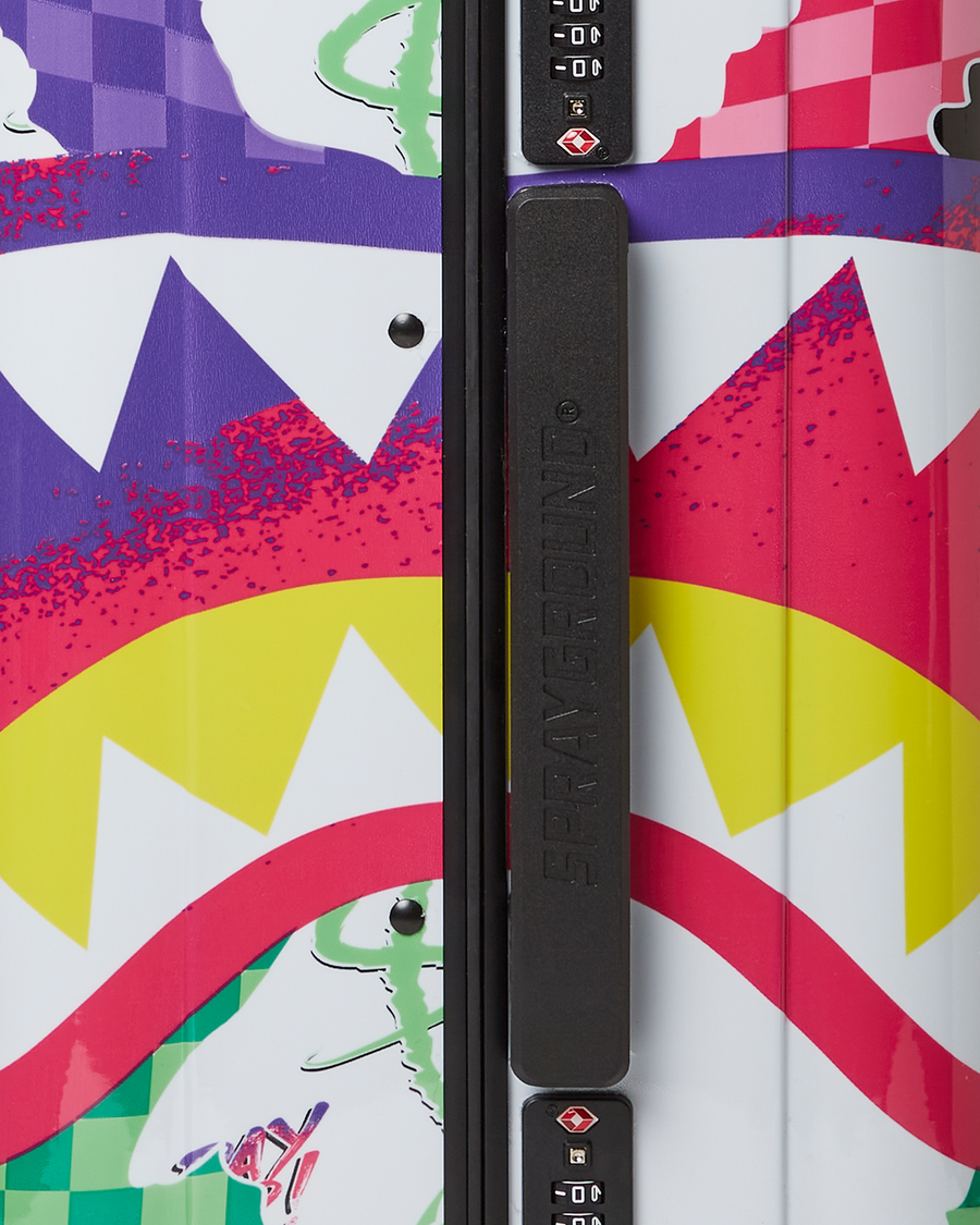 SPRAYGROUND® LUGGAGE DREAMY TECHNICOLOR SHARKNAUTICS HARDSHELL CARRY-ON LUGGAGE