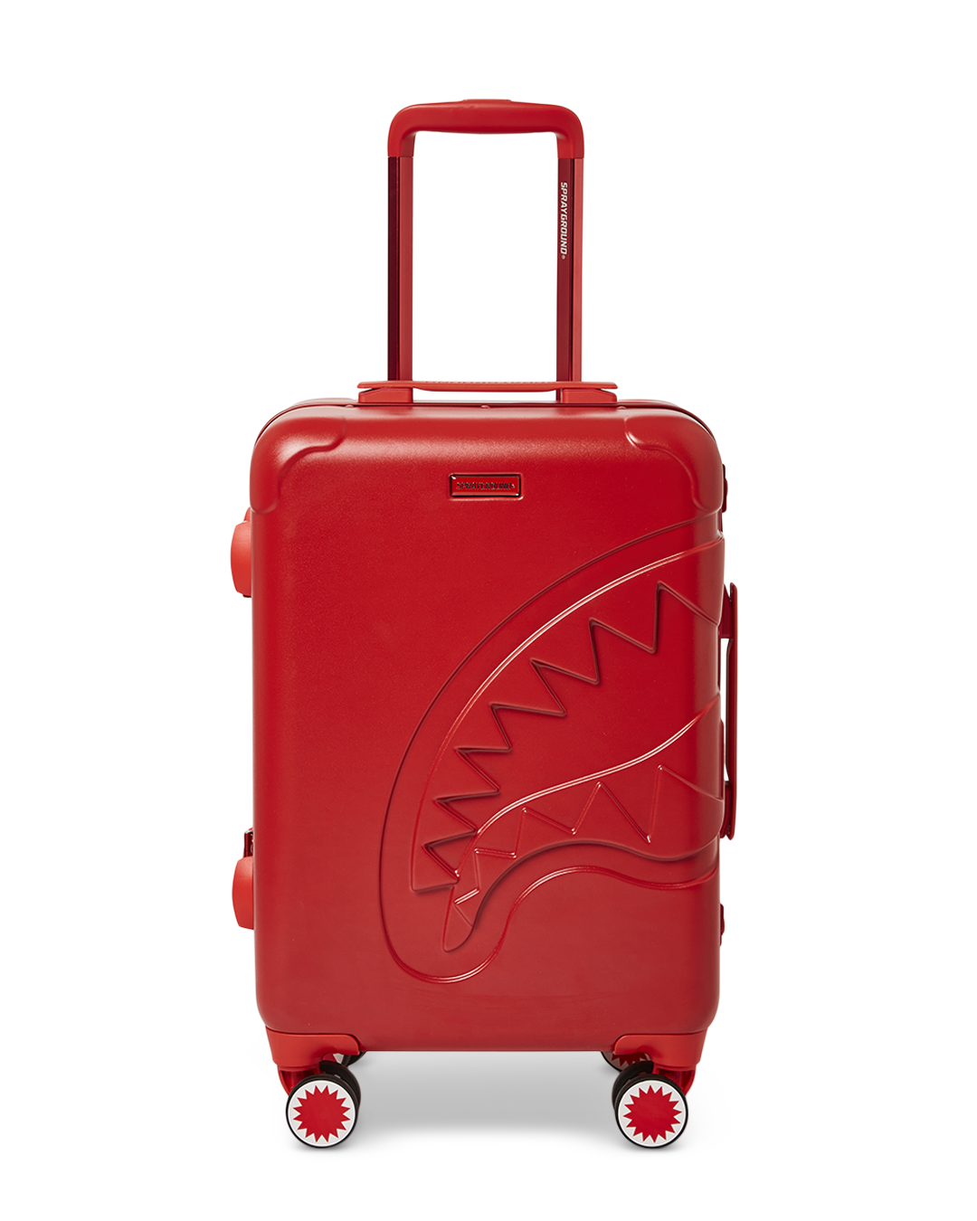 SPRAYGROUND® LUGGAGE MOLDED SHARKITECTURE RED HARDSHELL CARRY-ON LUGGAGE