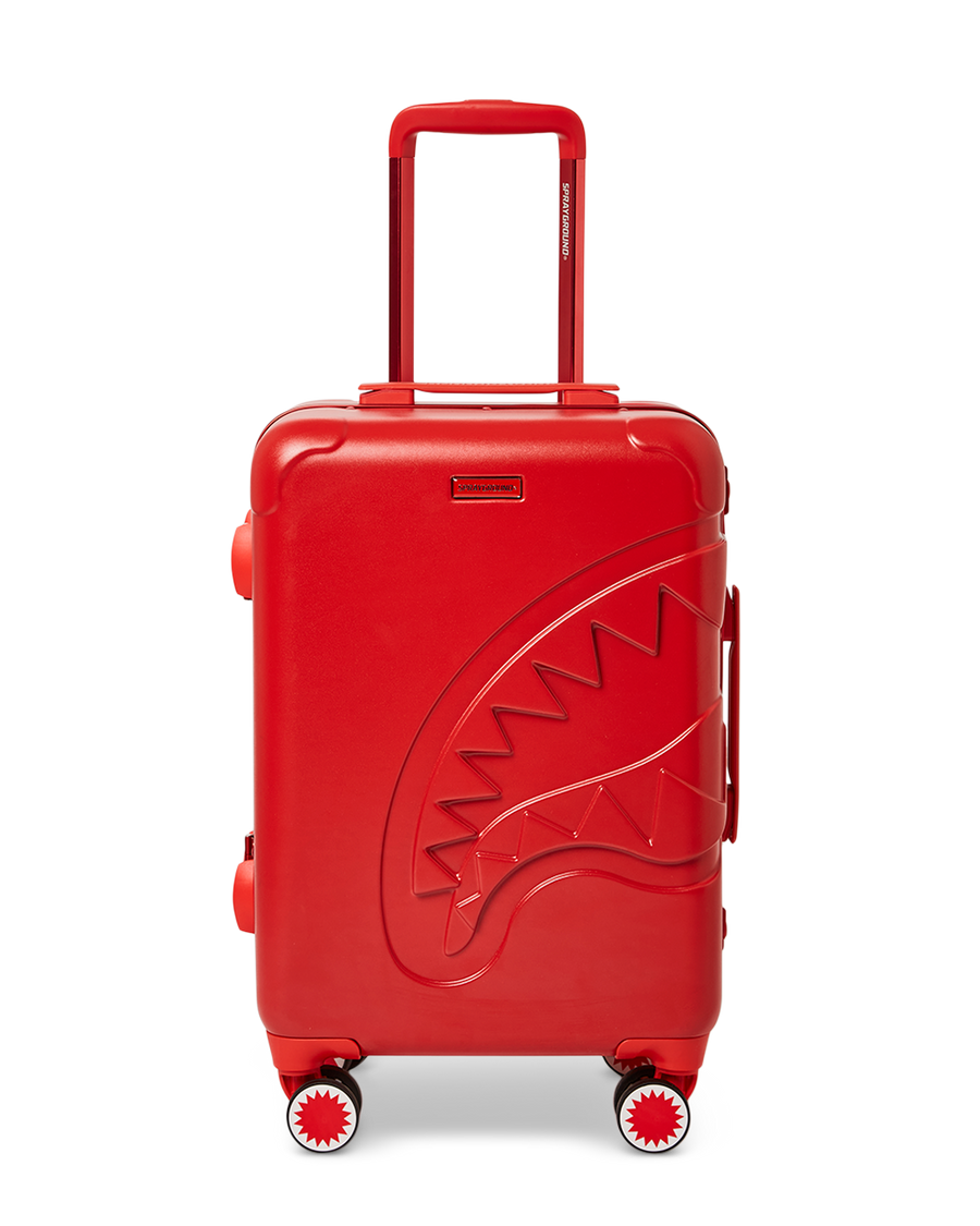 SPRAYGROUND® LUGGAGE MOLDED SHARKITECTURE RED HARDSHELL CARRY-ON LUGGAGE