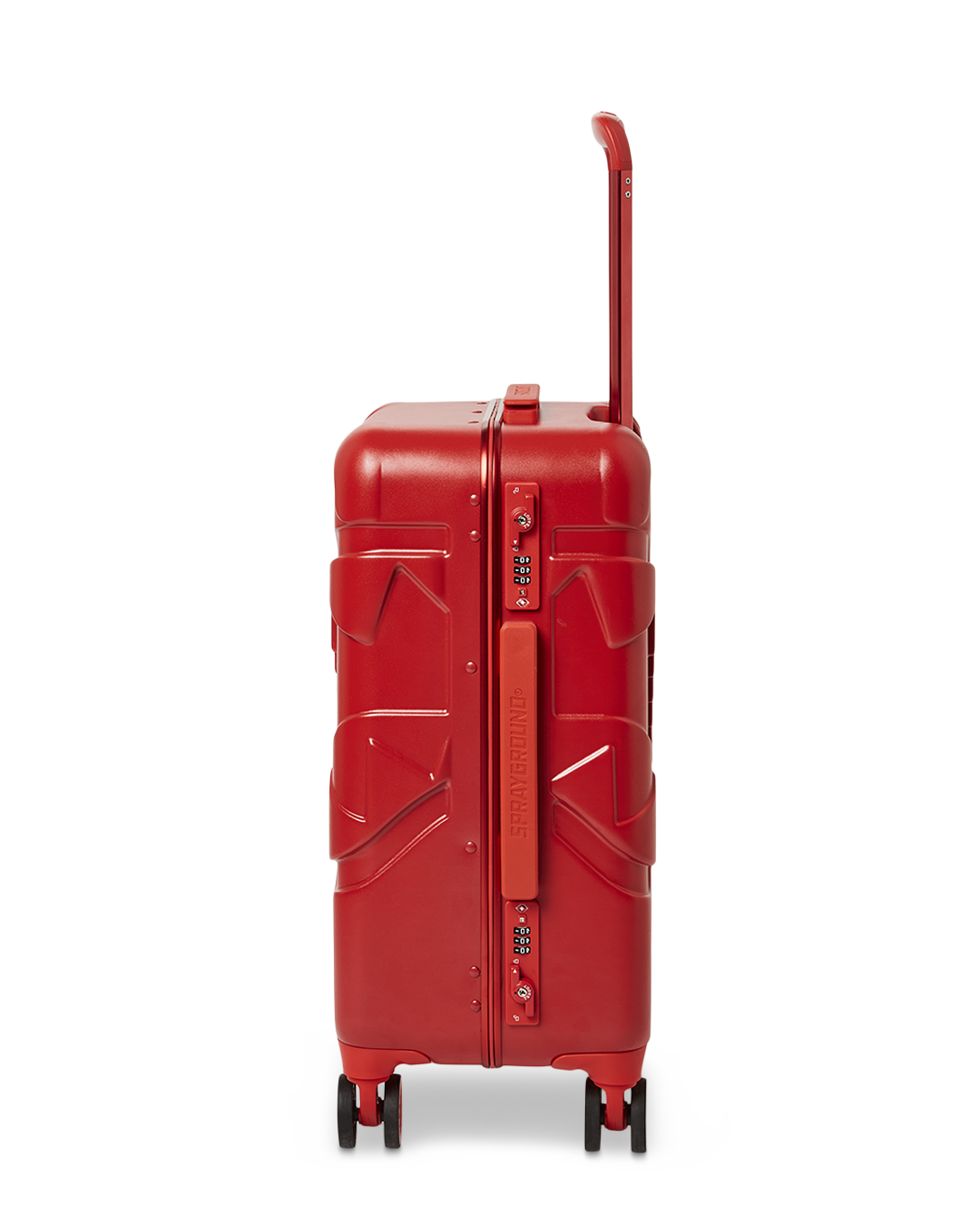 MOLDED SHARKITECTURE RED HARDSHELL CARRY ON LUGGAGE SPRAYGROUND