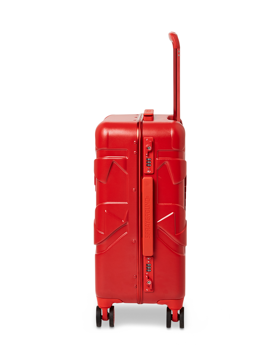 SPRAYGROUND® LUGGAGE MOLDED SHARKITECTURE RED HARDSHELL CARRY-ON LUGGAGE