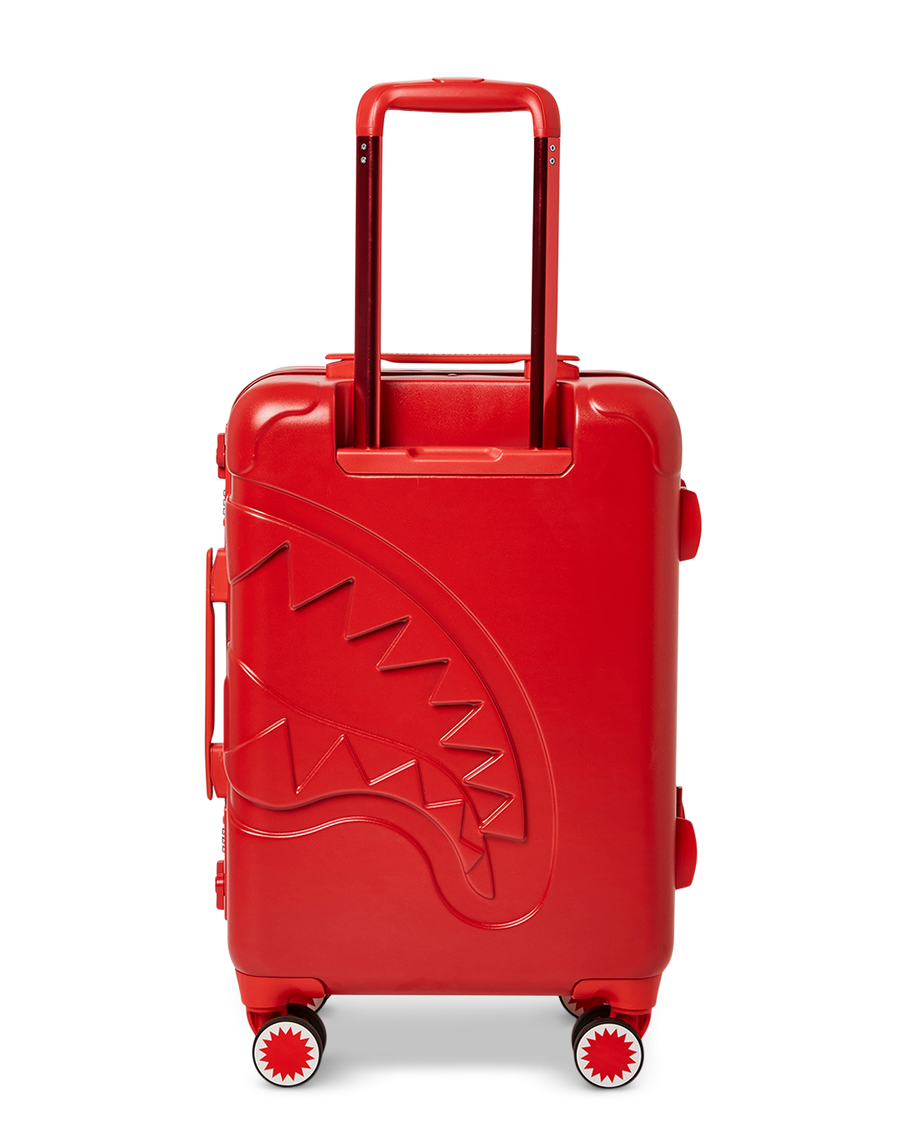 SPRAYGROUND® LUGGAGE MOLDED SHARKITECTURE RED HARDSHELL CARRY-ON LUGGAGE