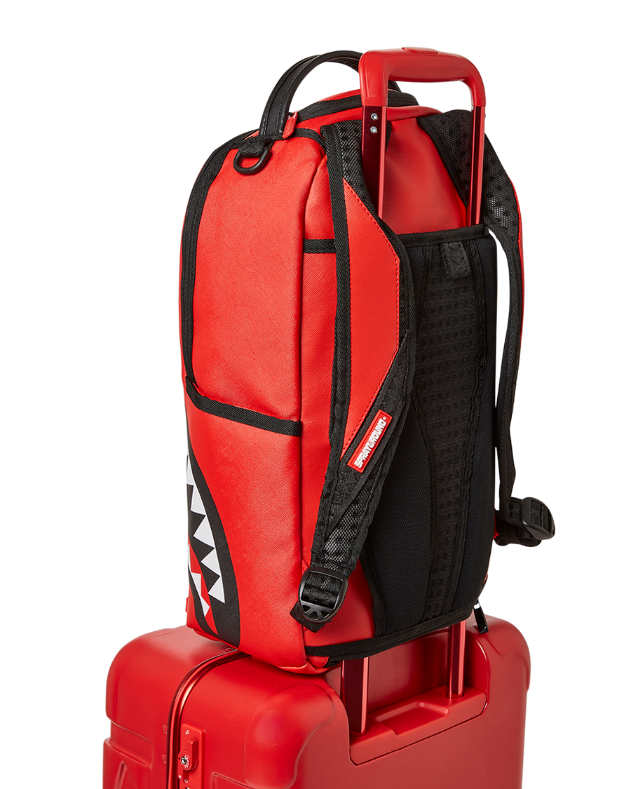 SPRAYGROUND® LUGGAGE MOLDED SHARKITECTURE RED HARDSHELL CARRY-ON LUGGAGE