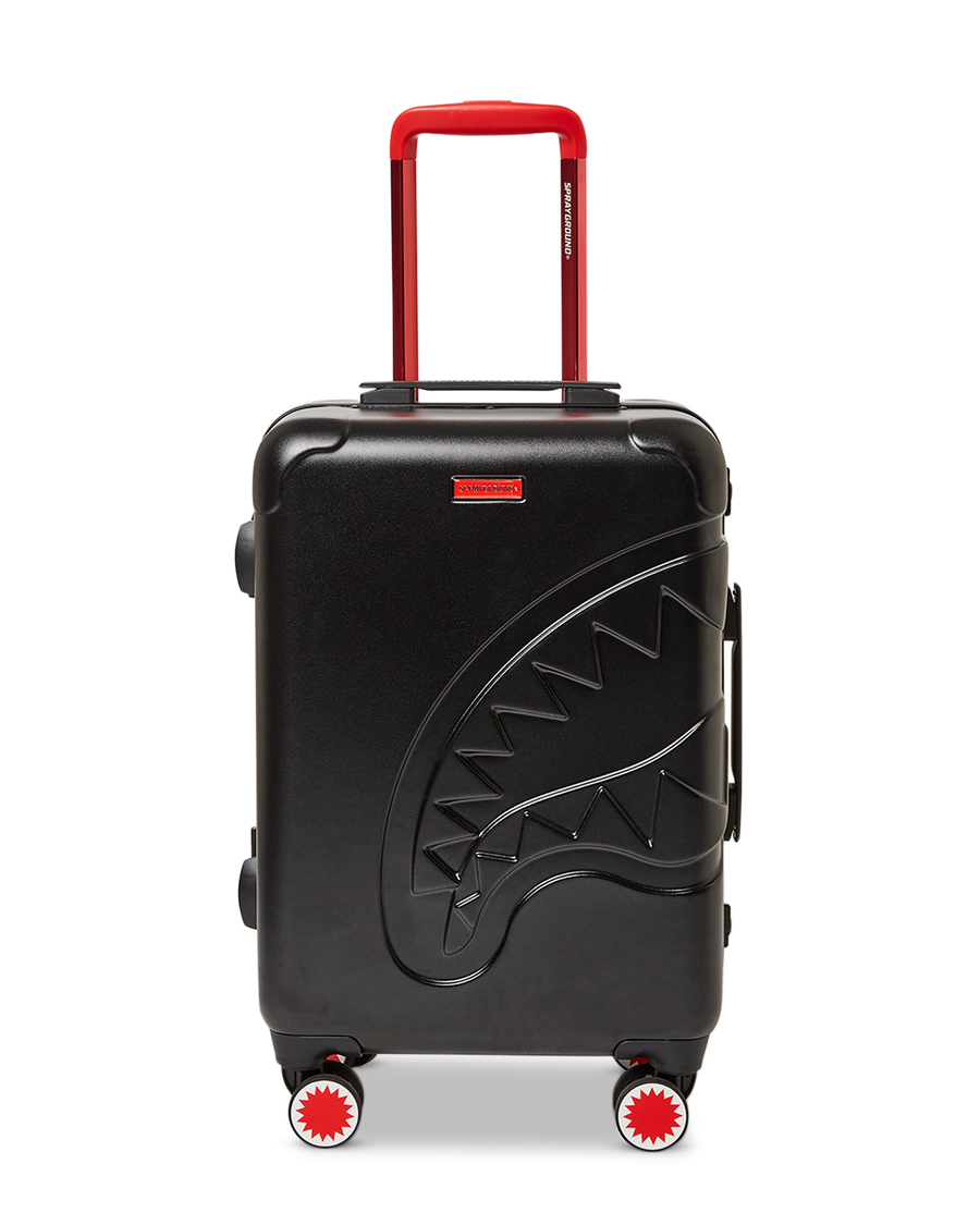 SPRAYGROUND® LUGGAGE MOLDED SHARKITECTURE BLACK HARDSHELL CARRY-ON LUGGAGE