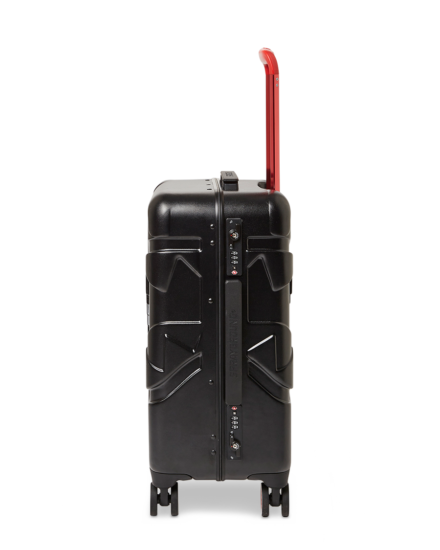 SPRAYGROUND® LUGGAGE MOLDED SHARKITECTURE BLACK HARDSHELL CARRY-ON LUGGAGE