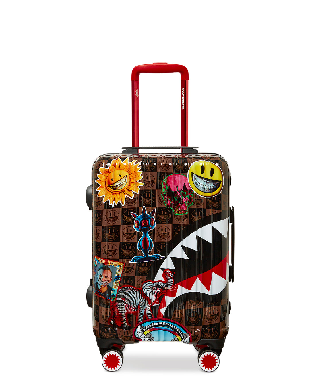 SPRAYGROUND® LUGGAGE GLOBAL MOGUL POPAGANDA RON ENGLISH EDITION HARDSHELL CARRY-ON LUGGAGE