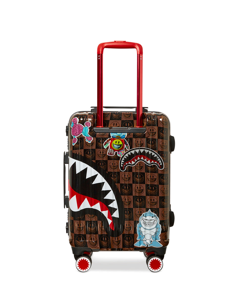 SPRAYGROUND® LUGGAGE GLOBAL MOGUL POPAGANDA RON ENGLISH EDITION HARDSHELL CARRY-ON LUGGAGE