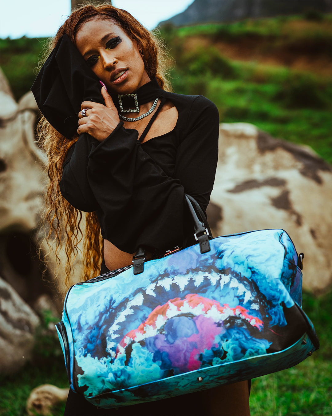 SPRAYGROUND COLOR DRIP DUFFLE BAG