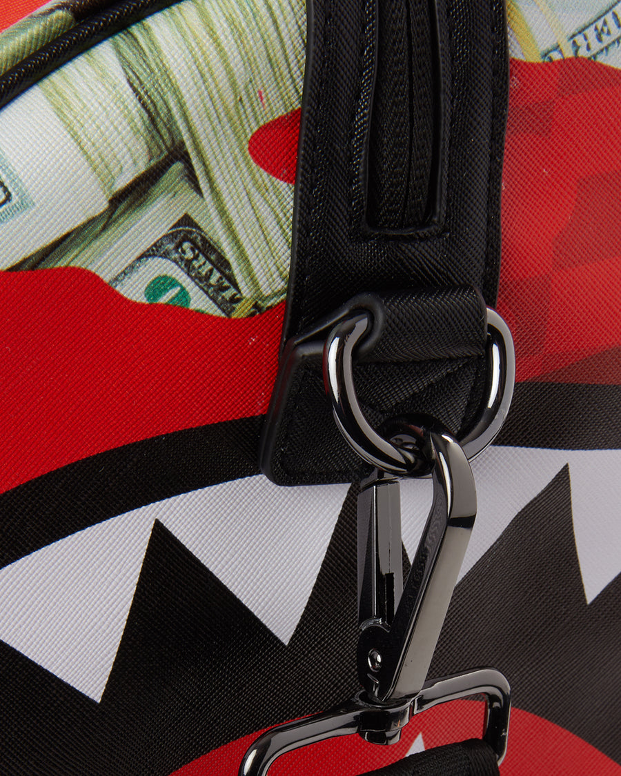 SPRAYGROUND® DUFFEL MONEY CAMO (RED) DUFFLE