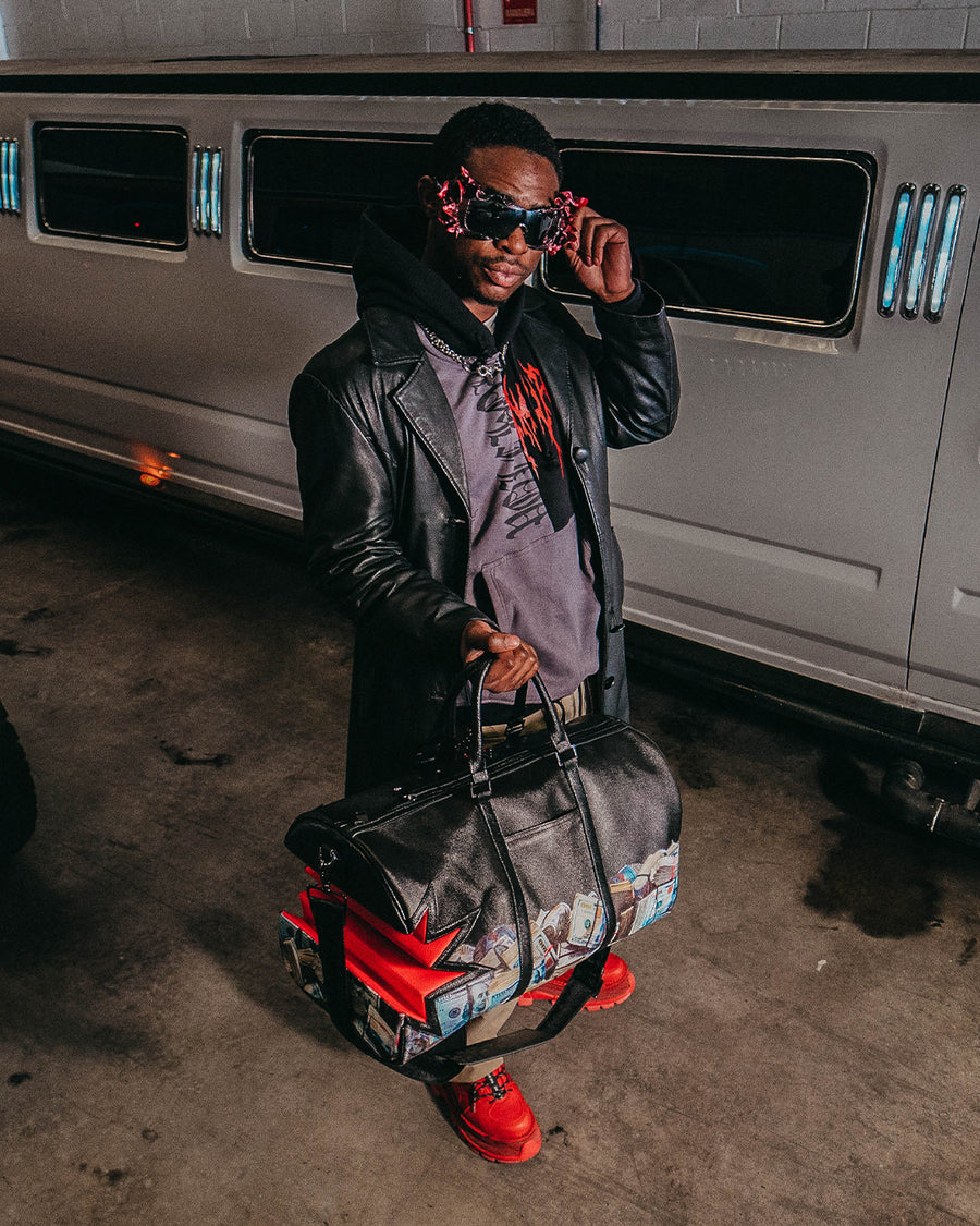 SPRAYGROUND® DUFFLE $HARKBITE LARGE DUFFLE