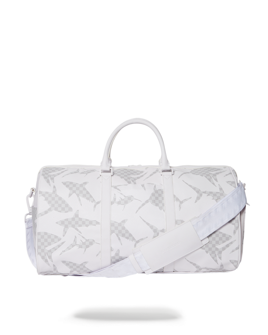 SPRAYGROUND® DUFFLE SHARK CHECK (WHITE) DUFFLE