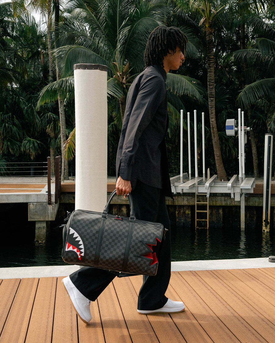SPRAYGROUND® DUFFLE SHARK BITE SHARKS IN PARIS GRAY DUFFLE