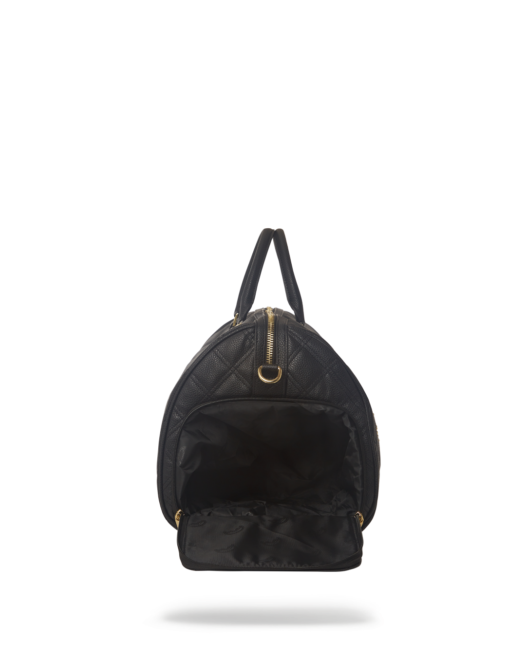 SPRAYGROUND® DUFFLE NOIR QUILT GOLD CHAIN SHARK DUFFLE