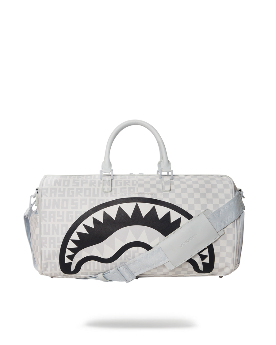 SPRAYGROUND® DUFFLE SPLIT THE CHECK (PEARL) DUFFLE