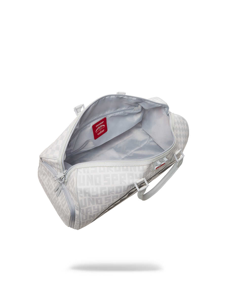 SPRAYGROUND® DUFFLE SPLIT THE CHECK (PEARL) DUFFLE