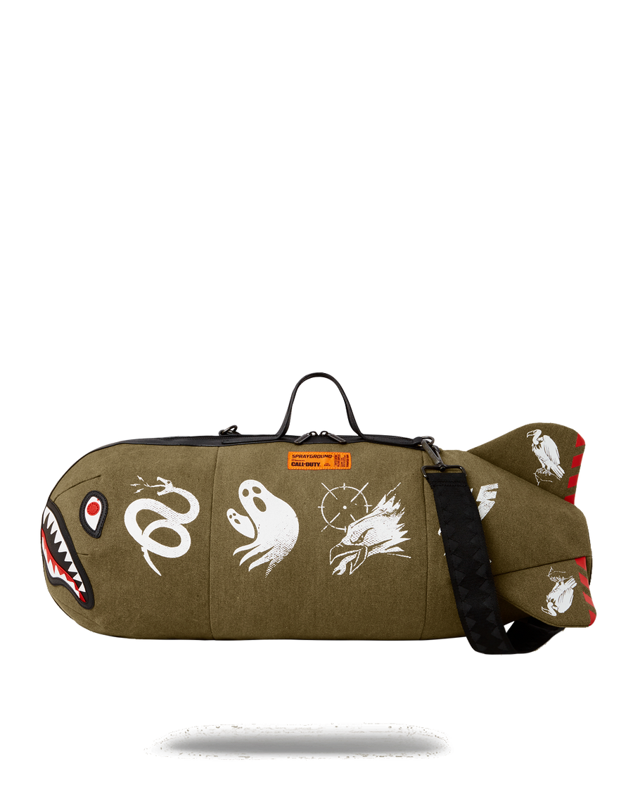 New Sprayground Call of Duty Shark Torpedo Duffle Bag in 2023