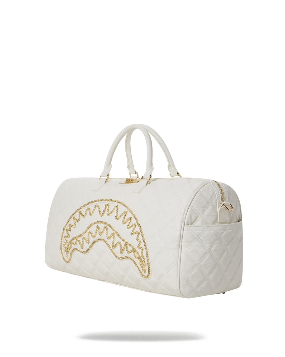 SPRAYGROUND® DUFFLE RIVIERA LE BLANC GOLD CHAIN SHARK DUFFLE