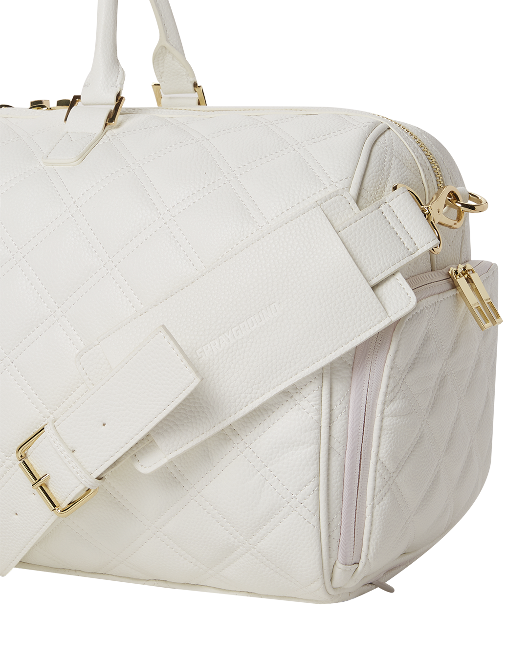 SPRAYGROUND® DUFFLE RIVIERA LE BLANC GOLD CHAIN SHARK DUFFLE